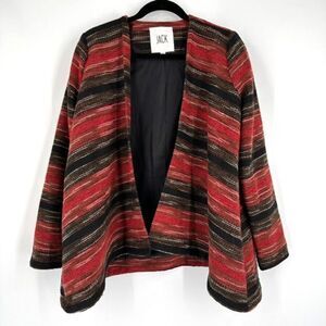 Jack by BB Dakota southwest Tweed Blazer Jacket Red Black Small western